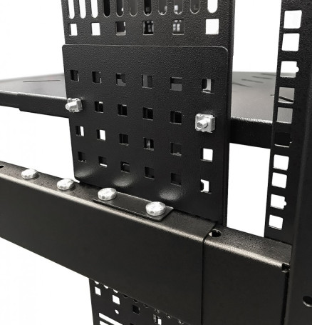 PMV2-RAL9005 Bracket for attaching the CDV cable organizer tray to the ORK and ORL series racks (3 pcs. included)
