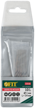 Metal drills HSS black 1,0x34 mm (10 PCs)