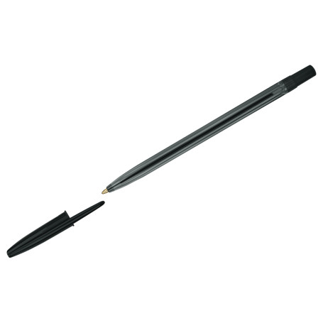 Ballpoint pen STAMM "111" black, 1.0mm, tinted case