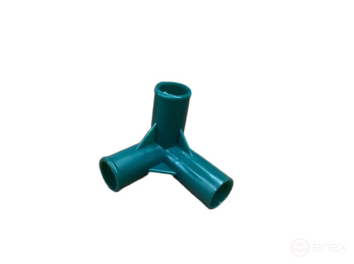 Connecting tee corner for greenhouse (10 pieces), green