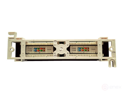 Ripo wall-mounted patch panel, 12 ports, Cat.5e (Class D), 100 MHz, RJ45/8P8C, 110, T568A/B,