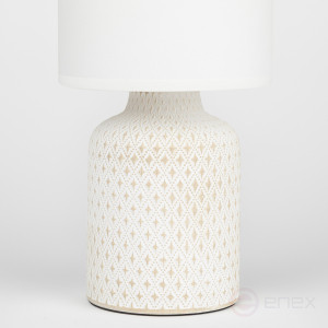 7043-502 Настольная лампа Rivoli Sabrina 7043-502 1 * Е14 40 Вт керамика белая с абажуром