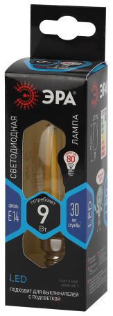 LED ERA Lamp F-LED B35-9w-840-E14 9W Filament Candle Neutral White Light E14