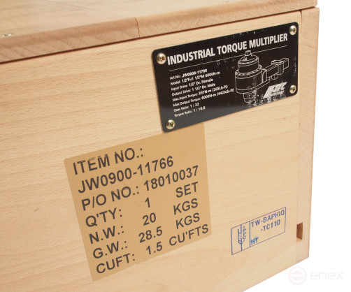 Мультипликатор 1/2"F x 1 1/2"M для усиления крутящего момента до 6000Нм JTC