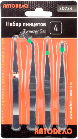 Набор пинцетов 4пр. (АвтоDело) 30734