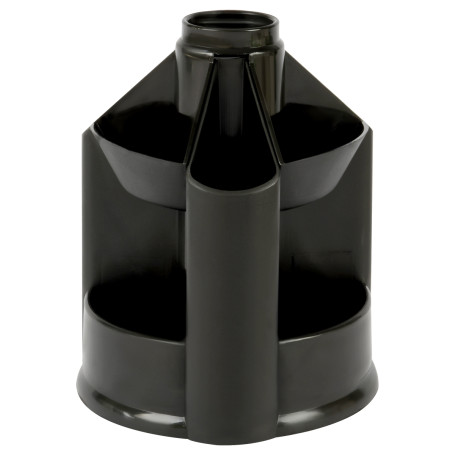 Набор канцелярских принадлежностей СТАММ "MiniDesk", 13 предметов, вращающийся, черный