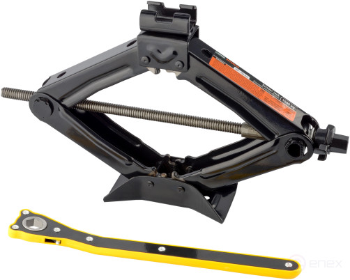 Домкрат ромбический 1,0т (трещоточная рукоятка; H=100-350 мм) АвтоDело (43110)