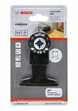 Погружное пильное полотно BIM AII 65 APB Wood and Metal 40 x 65 mm, 2608661907