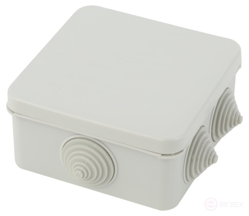 Soldering box ERA KORz-100-100-50- 6gv open installation grey 100x100x50mm 6 inserted hermetic leads IP55