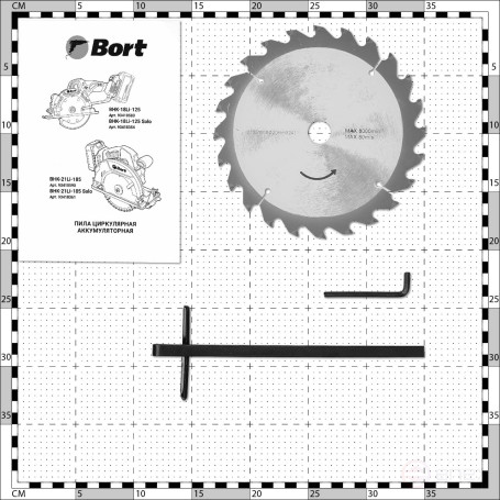 Пила циркулярная аккумуляторная BORT BHK-21Li-185 Solo (без АКБ и ЗУ)