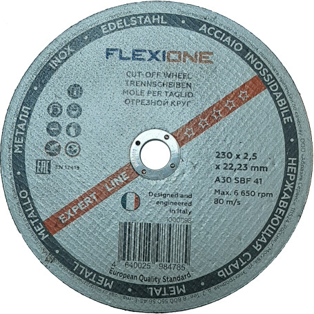 Cutting wheel metal/stainless steel 230x2.5x22.23 A30 SBF 41 Flexione Expert