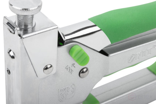 5-in-1 stapler for wide staples "type 140", "type 53F", "type 28", "type 300", "type 500", 4-14 mm, impact force adjustment, built-in lock