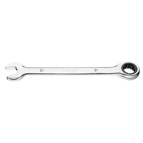 Key combined with ratchet, 21 mm