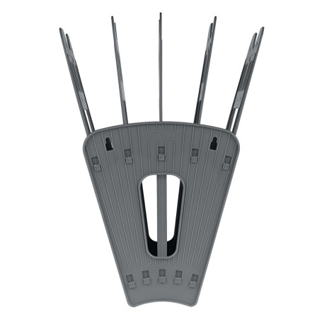 Лоток для бумаг веерный СТАММ, 5-ти секционный, серый