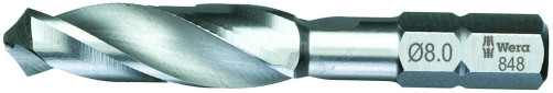 848/1 HSS Насадка-сверло спиральное по металлу, хвостовик 1/4" C 6.3, 8.5 x 53 мм