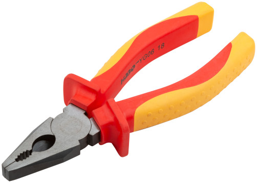 Combined pliers "Electric", CrV steel, black polish.coating, soft insulation.handles 165 mm