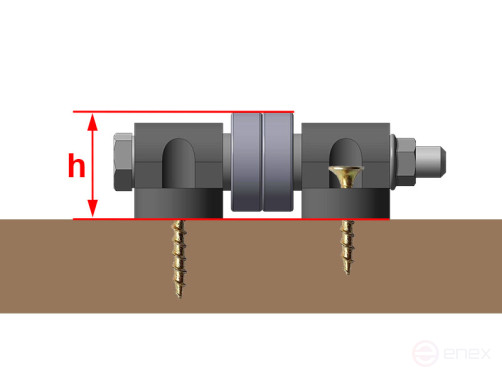 Mini bearing support rollers for heavy loads (8 pcs), low, height 19.5 mm