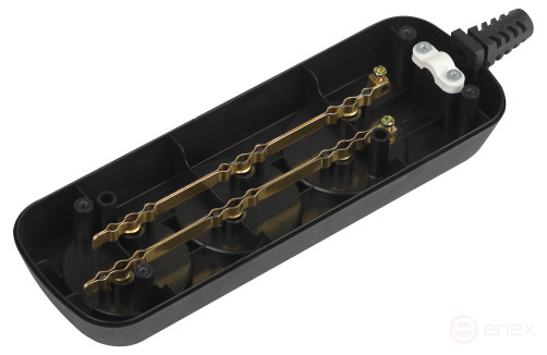 ERA KX-3-B block 3 sockets without grounding black