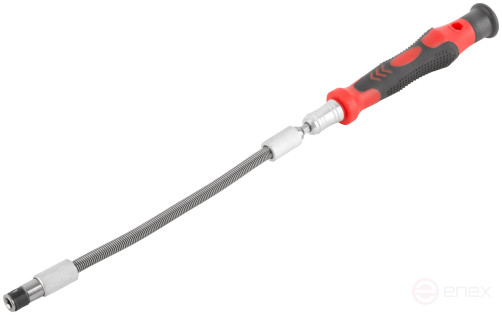 Screwdriver with bits for precision work, 33 CrV bits, 175 mm flexible adapter, magnifying glass, plastic box