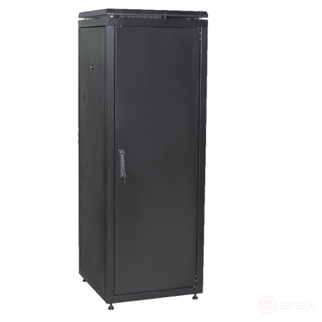 Telecommunication cabinet Ripo 376060MM/B 19" Outdoor 37U 600x600 Black Metal Door