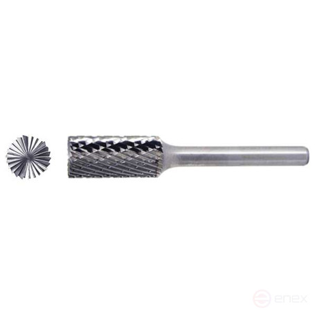 Carbide cylindrical borehole with an end cap type B d6 single large notch