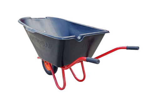 Industrialist 1-wheel anti-shock wheelbarrow, 180 liters (air wheel)