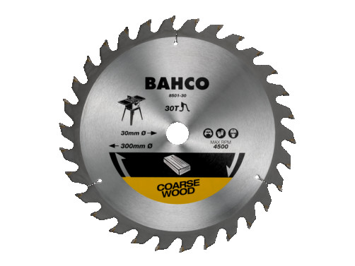 Saw blade on wood (300x30 mm, Z=60)