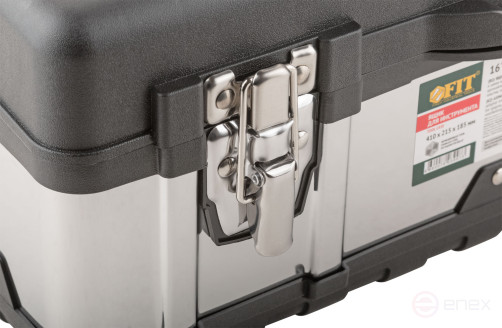 Ящик для инструмента пластиковый 16" (410х215х185 мм) замки и стенки нерж. сталь