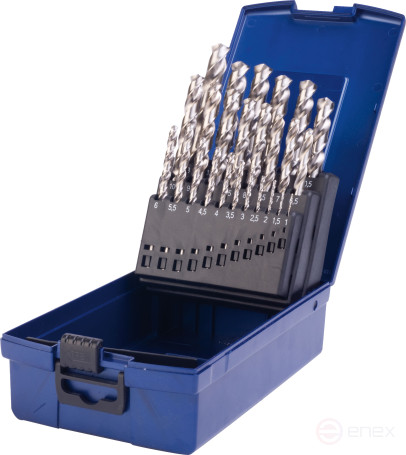 Набор сверл NORGAU Industrial по металлу 1-10, 19 предметов, HSS-Co8