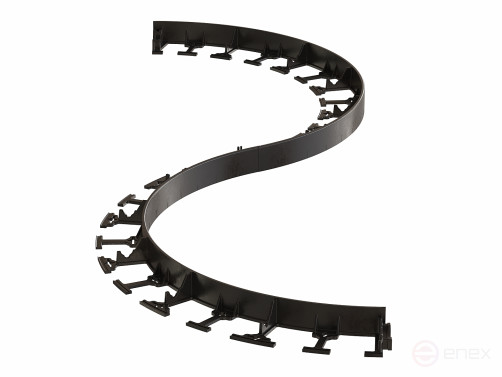 Garden curb 1000 mm height 78 mm black 1 piece