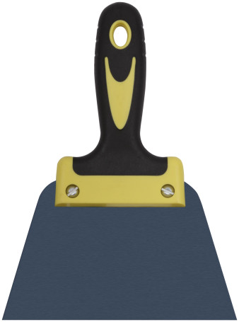 Facade spatula "Master&", spring-loaded colorized steel, two-component handle, flat 150 mm