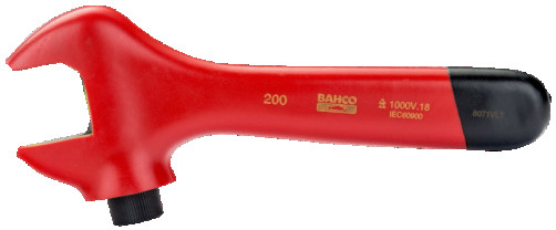 Insulated adjustable wrench, length 255/grip 34 mm