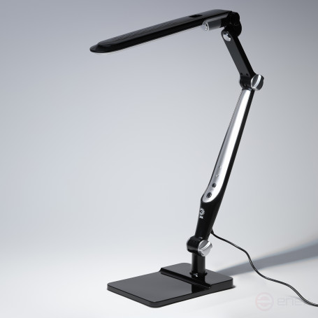Настольный светильник ЭРА NLED-497-12W-BK светодиодный на струбцине и с основанием черный