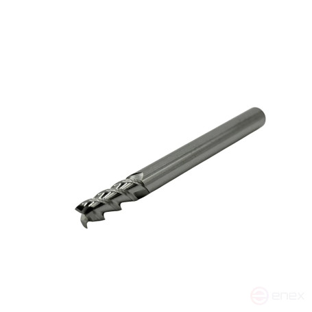Carbide end mill c/x f 4.0x12x50 mm z=3, aluminum TORNERI T026068