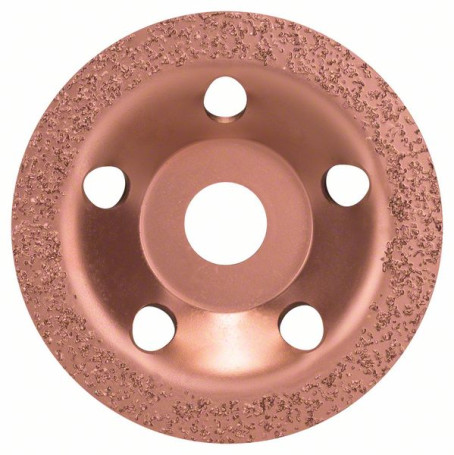 Carbide cup grinding circle 115 x 22.23 mm; fine-grained, flat.