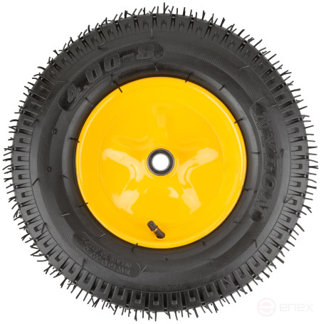 Колесо запасное, 8 слойная шина, 390х90x220 мм для тачки 77557 (4,80"/4,00"-8") (посадка ширина 90 мм, диаметр 20 мм)