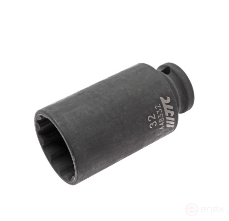 Головка торцевая 1/2" 32мм 12-ти гранная ударная тонкостенная L=82мм JTC