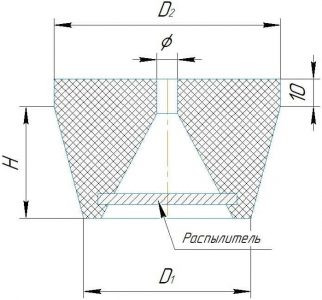Plug 48 - 65 mm with hole