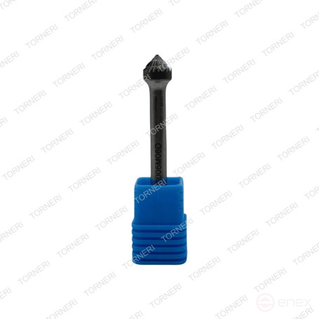 Carbide borehole type K100506 (conical), 10.0 mm, shank 6 mm, double notch TORNERI T018430