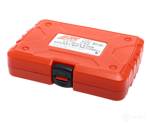 Набор головок торцевых и насадок 1/2" 6-ти гранных T40-T70 удлиненные 6 предметов в кейсе JTC