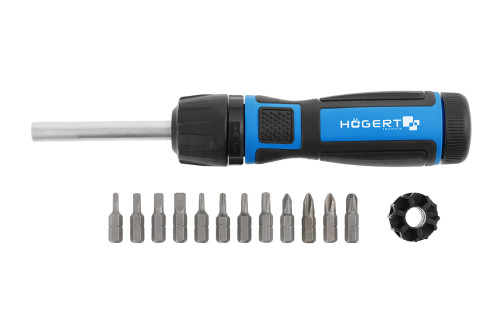 Screwdriver set with HOEGERT storage compartment