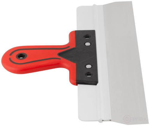 Шпатель фасадный Профи, нержавеющая сталь, прорезиненная ручка 300 мм