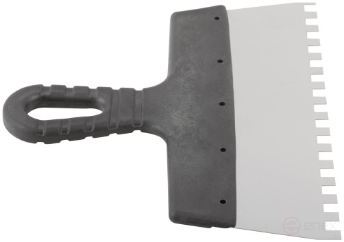 Шпатель фасадный нержавеющий зубчатый 250 мм / зуб 8 мм