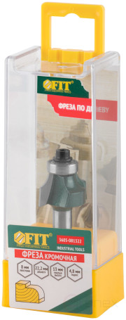 Фреза кромочная калевочная с нижним подшипником DxHxL=22,2х13x55 мм