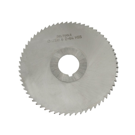 Cutting cutter 125x1.6x27 Z=64 type 2 with hub and w/n HSS GOST 2679-93 Beltools