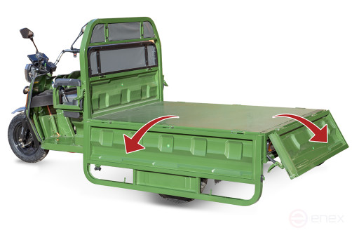 Грузовой электротрицикл Rutrike Маяк 1600 60V1000W, темно-зеленый