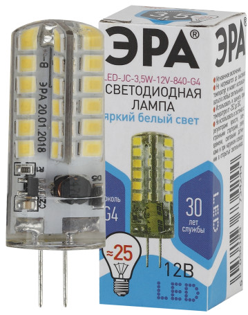 LED Lamp ERA STD LED JC-3.5W-12V-840-G4 3.5W Capsule Neutral White Light G4