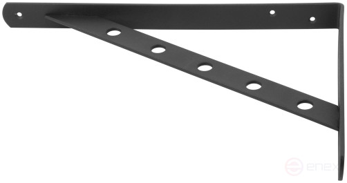 Уголок-кронштейн усиленный черный 300х225 мм