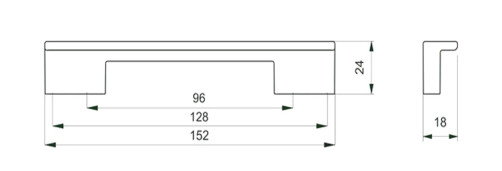 The handle is meb. the bracket is plastic. PS17/C17 96/128 Metallic+Wenge AKS