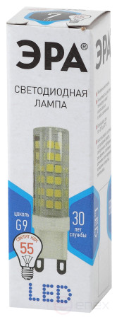 Лампа светодиодная ЭРА STD LED JCD-7W-CER-840-G9 7Вт керамика капсула нейтральный белый свет G9